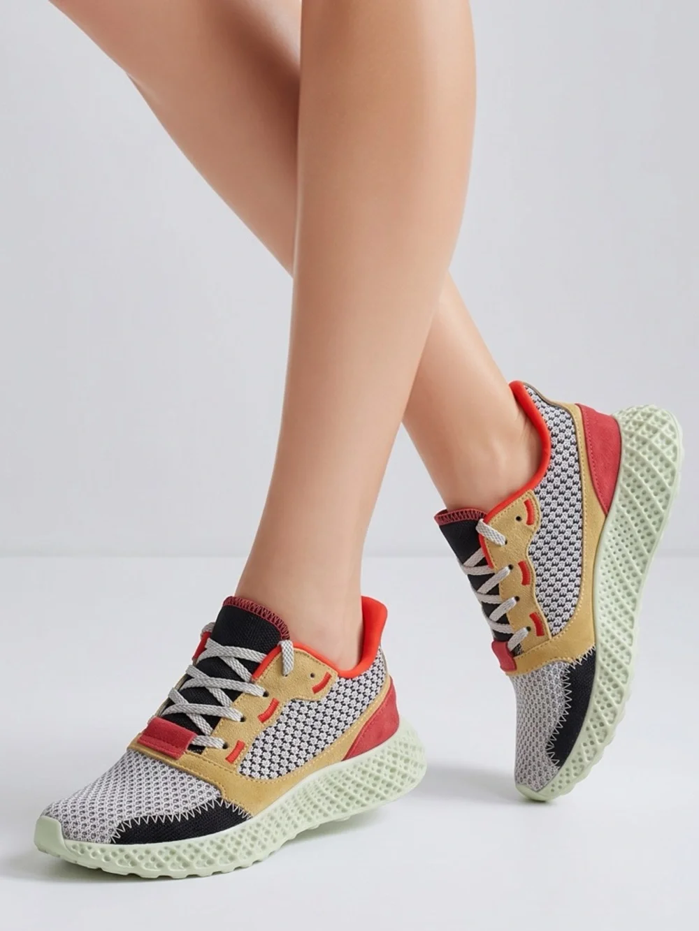 Steve Madden Women's Run Sneaker Multicolor Size 6 Casual Shoes - Picture 1 of 13